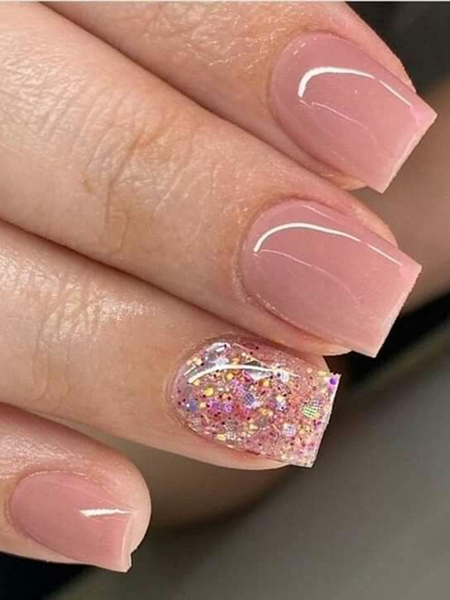 uñas acrílicas cortas